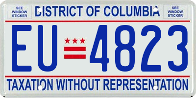 DC license plate EU4823