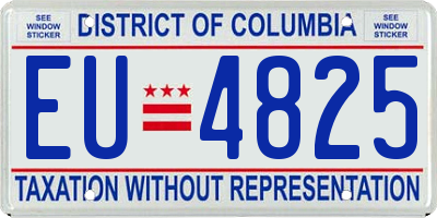 DC license plate EU4825