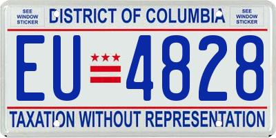 DC license plate EU4828