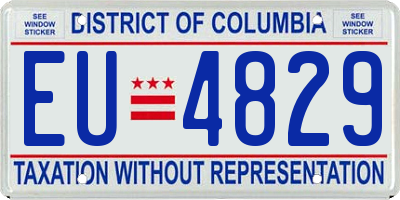 DC license plate EU4829