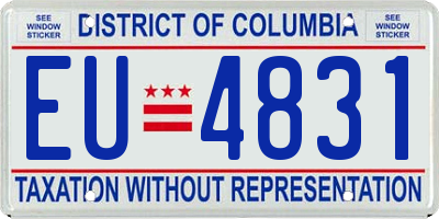 DC license plate EU4831