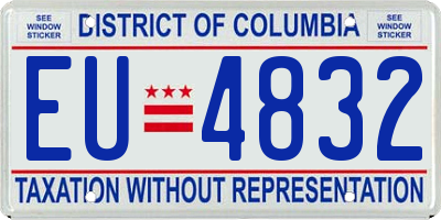 DC license plate EU4832