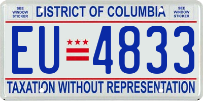 DC license plate EU4833