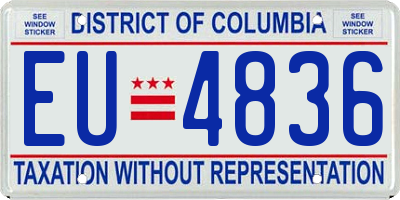 DC license plate EU4836