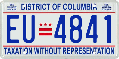 DC license plate EU4841