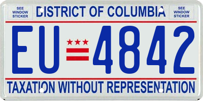 DC license plate EU4842