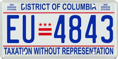 DC license plate EU4843