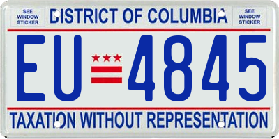 DC license plate EU4845
