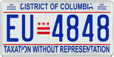 DC license plate EU4848