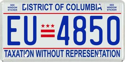 DC license plate EU4850