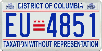DC license plate EU4851