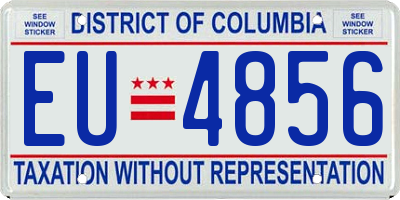 DC license plate EU4856