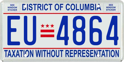DC license plate EU4864