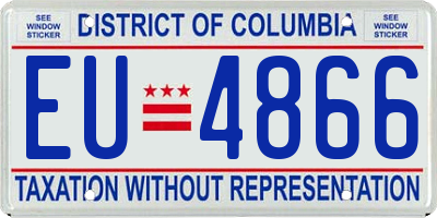 DC license plate EU4866