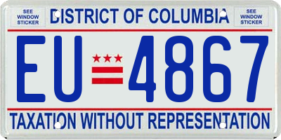 DC license plate EU4867