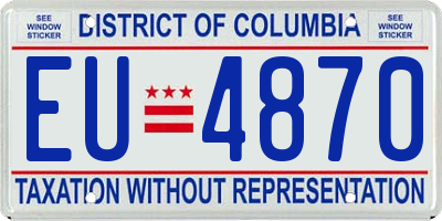 DC license plate EU4870