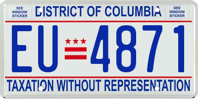 DC license plate EU4871