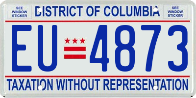 DC license plate EU4873