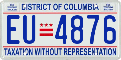 DC license plate EU4876