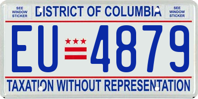 DC license plate EU4879