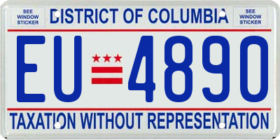 DC license plate EU4890