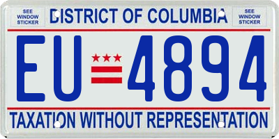 DC license plate EU4894