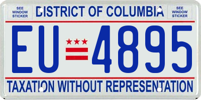 DC license plate EU4895