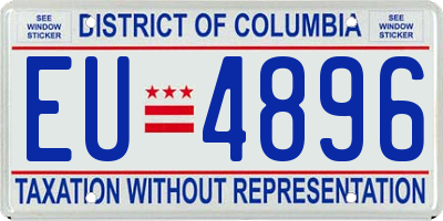 DC license plate EU4896