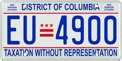 DC license plate EU4900
