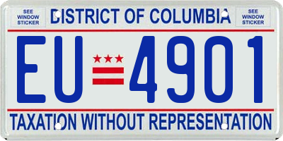 DC license plate EU4901