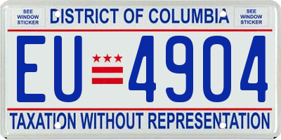 DC license plate EU4904