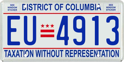 DC license plate EU4913