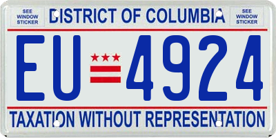 DC license plate EU4924