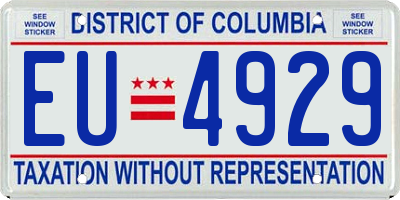 DC license plate EU4929