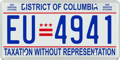 DC license plate EU4941