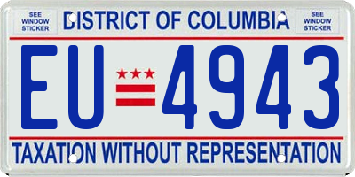 DC license plate EU4943