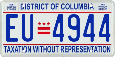 DC license plate EU4944