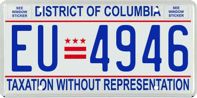 DC license plate EU4946