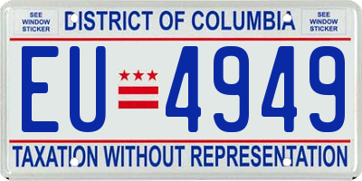 DC license plate EU4949