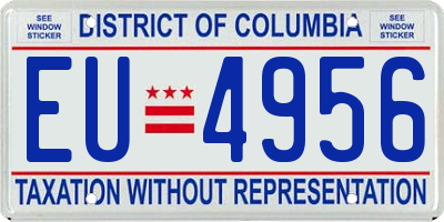 DC license plate EU4956