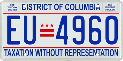 DC license plate EU4960
