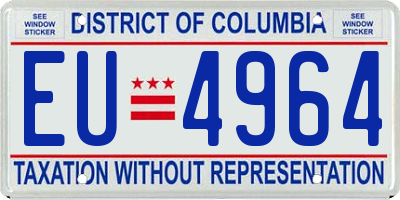 DC license plate EU4964