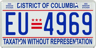 DC license plate EU4969