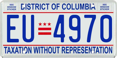 DC license plate EU4970