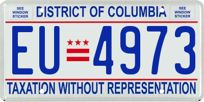 DC license plate EU4973