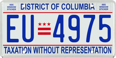DC license plate EU4975