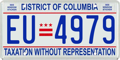 DC license plate EU4979