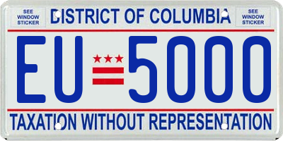 DC license plate EU5000
