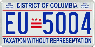 DC license plate EU5004