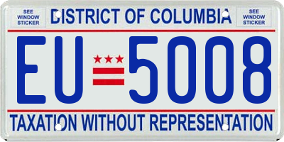 DC license plate EU5008